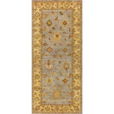 Hand Knotted Ziegler Blue Beige Vegetable Dyes Wool Rug 10212