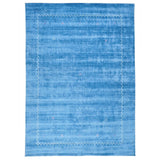 Hand Loomed Rayon from Bamboo Silk Modern Gabbeh Sky Blue Rug