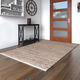 Hand-Loomed Reversible Karen Abstract Chevron Area Rug - 5' x 8'