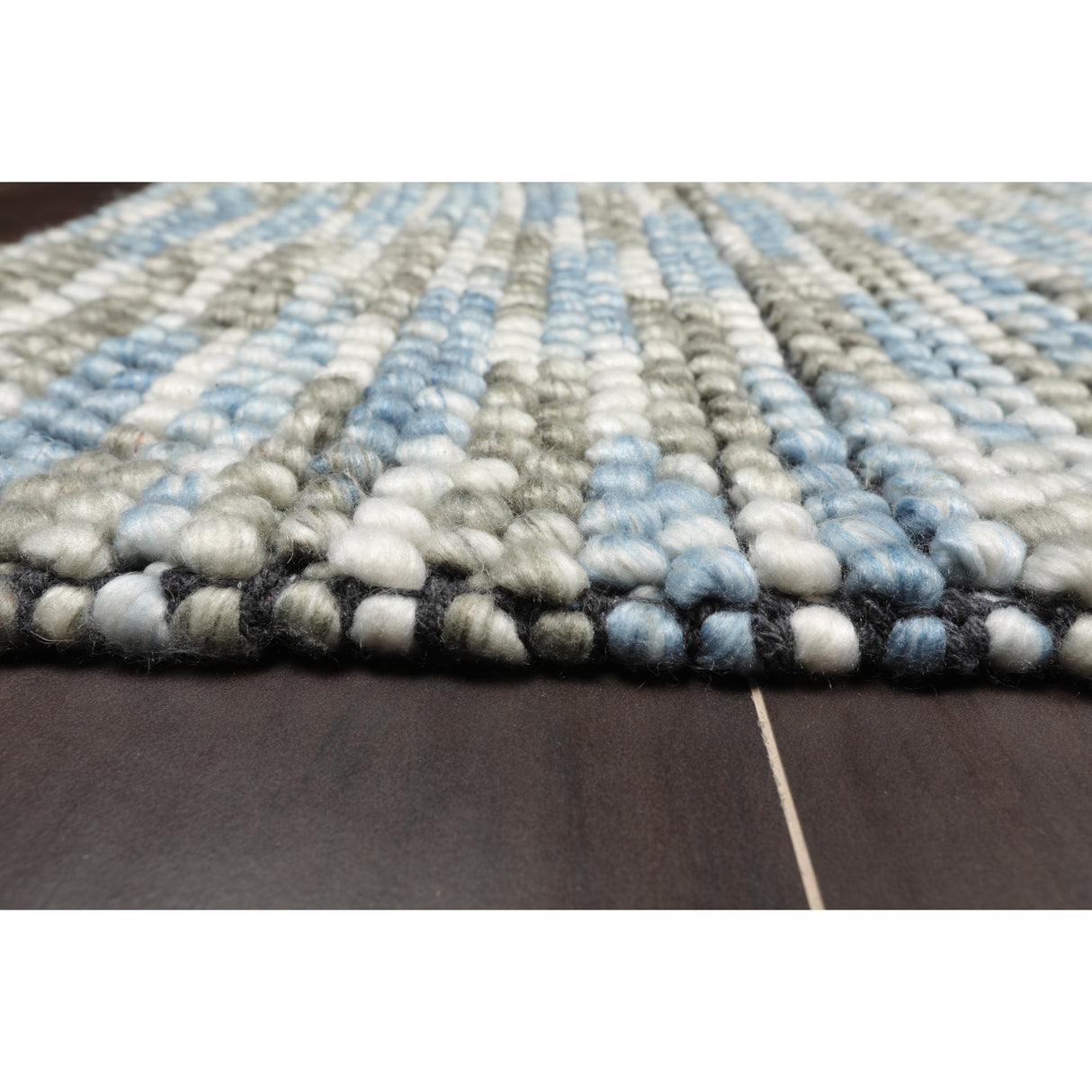 Hand Made Gray Polyester Modern & Contemporary Oriental Area Rug