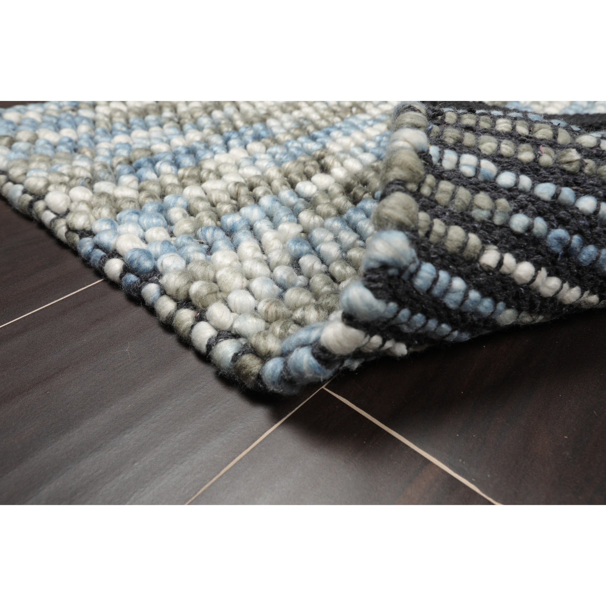 Hand Made Gray Polyester Modern & Contemporary Oriental Area Rug
