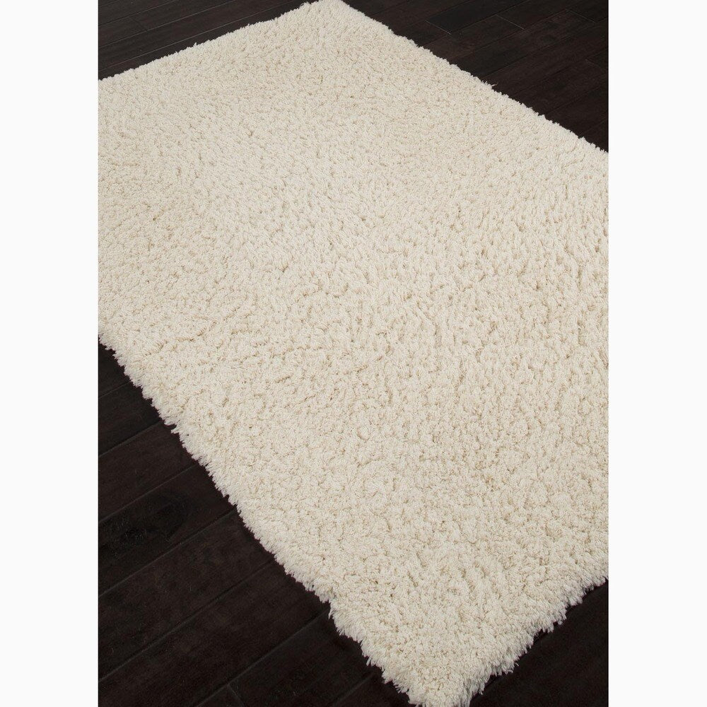Nixon Handmade Solid White Area Rug (5' X 8') - 5' x 8'