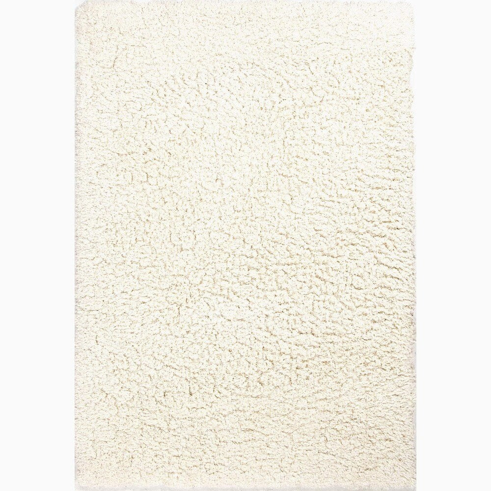 Nixon Handmade Solid White Area Rug (5' X 8') - 5' x 8'
