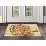 Hand Made Multi Color Polyester Modern&Contemporary Oriental Area Rug - 2' x 3'