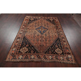 Hand Made Traditional Antique Ghashghaie Goemetric Persian Area Rug - 7'6" x 5'0"
