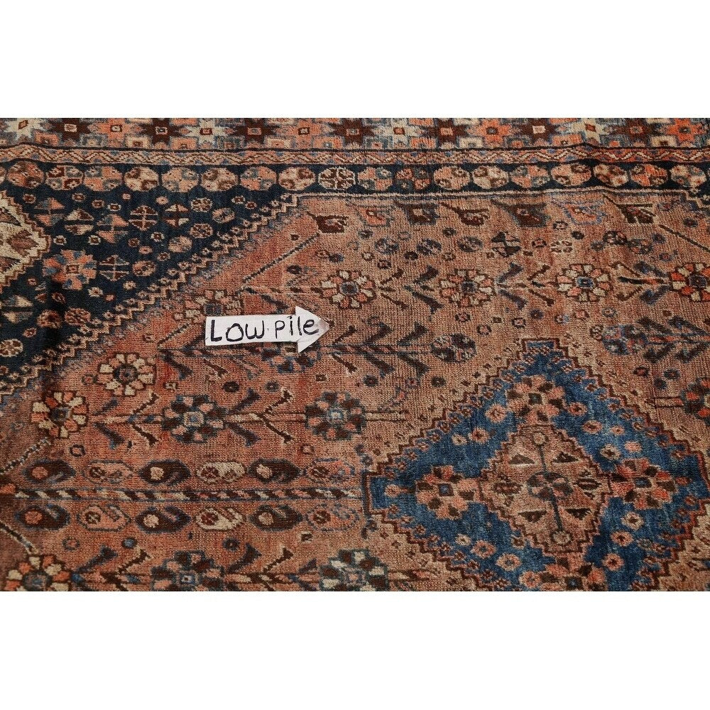 Hand Made Traditional Antique Ghashghaie Goemetric Persian Area Rug - 7'6" x 5'0"
