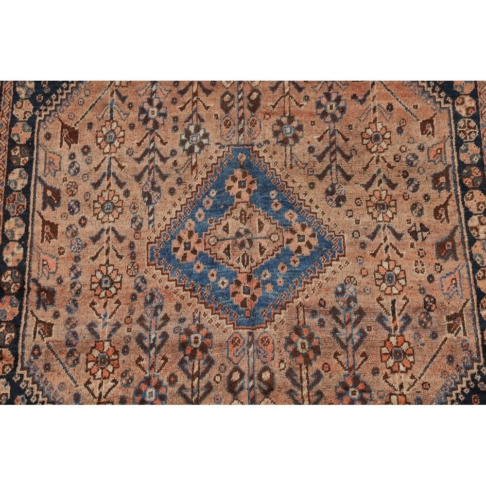 Hand Made Traditional Antique Ghashghaie Goemetric Persian Area Rug - 7'6" x 5'0"