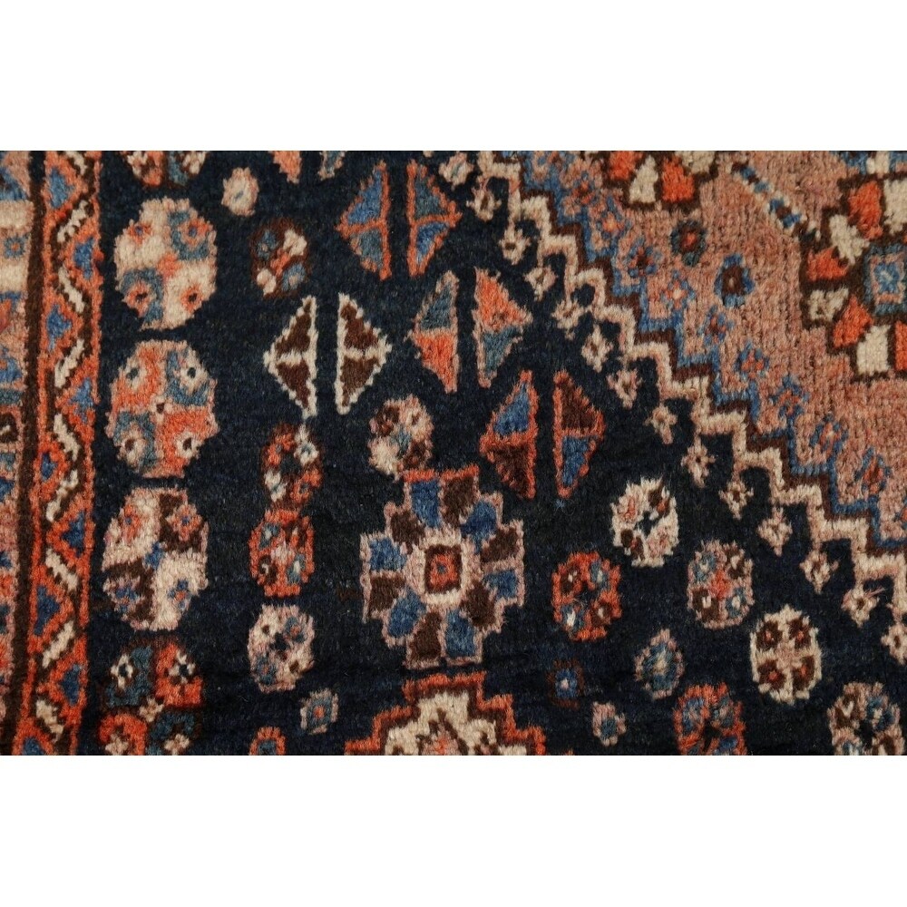 Hand Made Traditional Antique Ghashghaie Goemetric Persian Area Rug - 7'6" x 5'0"
