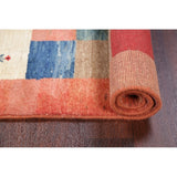 Hand Made Wool Modern Gabbeh Persian Oriental Checked Area Rug - 5'2" x 3'8"