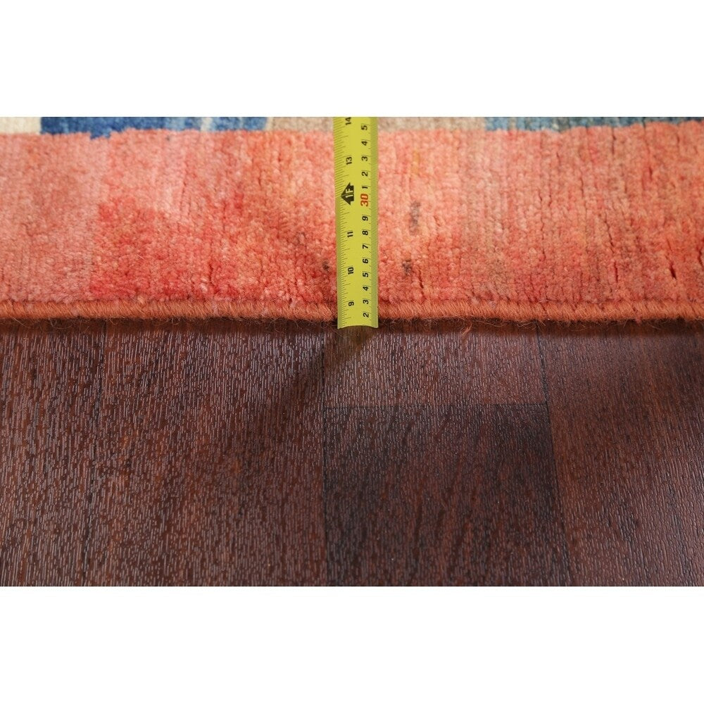Hand Made Wool Modern Gabbeh Persian Oriental Checked Area Rug - 5'2" x 3'8"