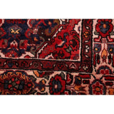 Hand Made Wool Traditional Hamadan Persian Geometric Rug - 13'11" x 3'8" runner