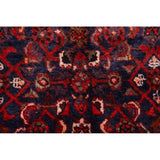 Hand Made Wool Traditional Hamadan Persian Geometric Rug - 13'11" x 3'8" runner