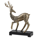 Ren Wil Hand Molded Silver Leaf Startled Deer Sculpture