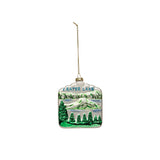Hand-Painted Glass "Crater Lake" Ornament - 3.5"L x 1.3"W x 4.9"H