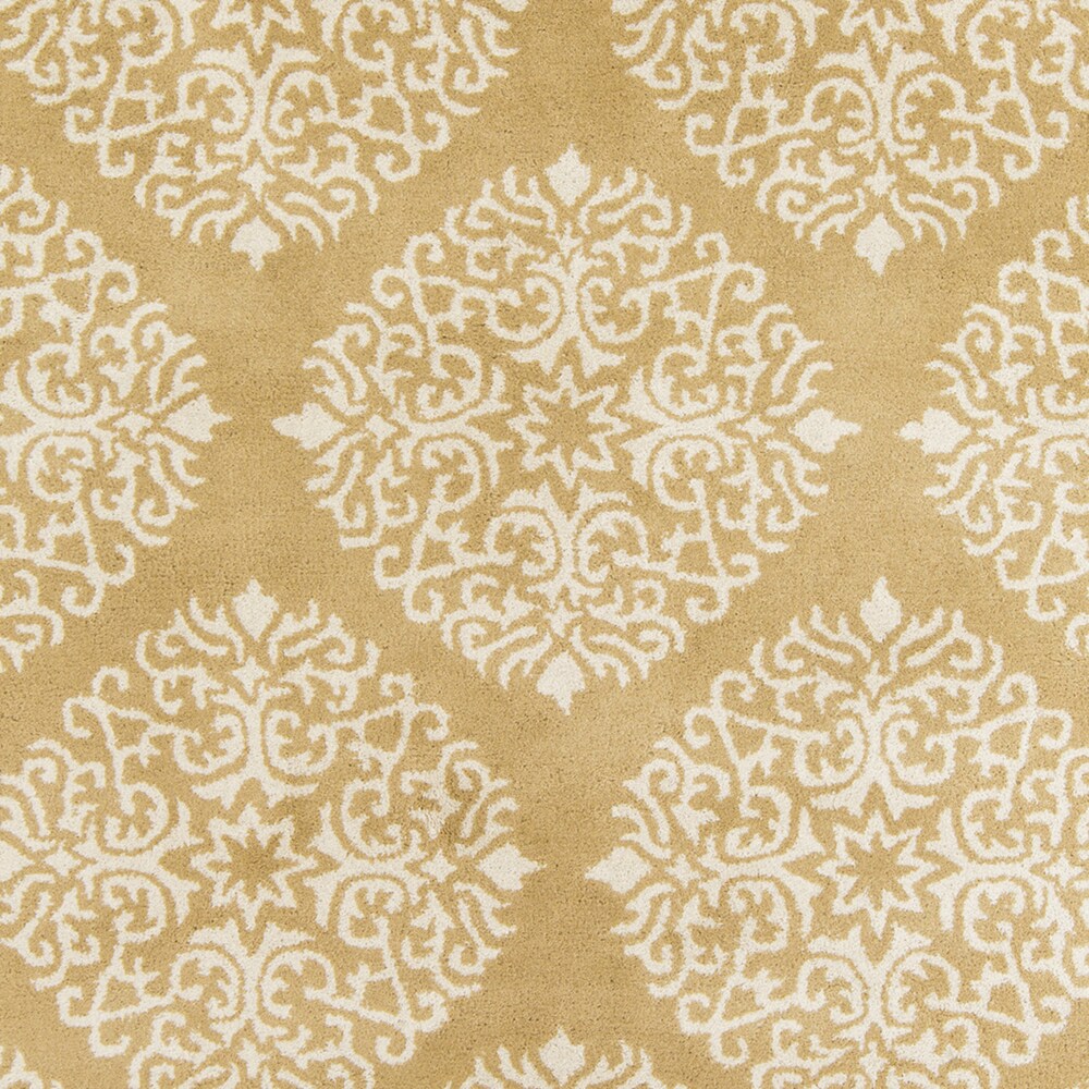 Hand-Tufted Addie Damask Wool Area Rug