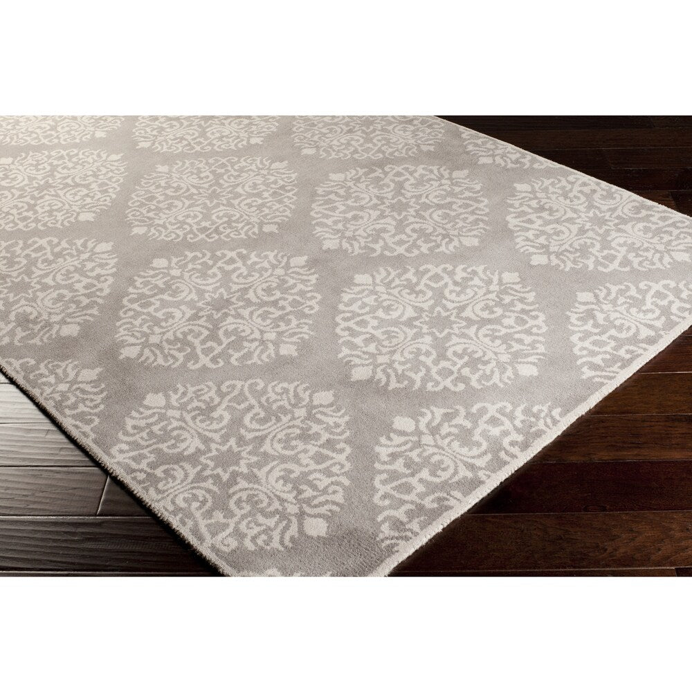 Hand-Tufted Addie Damask Wool Area Rug