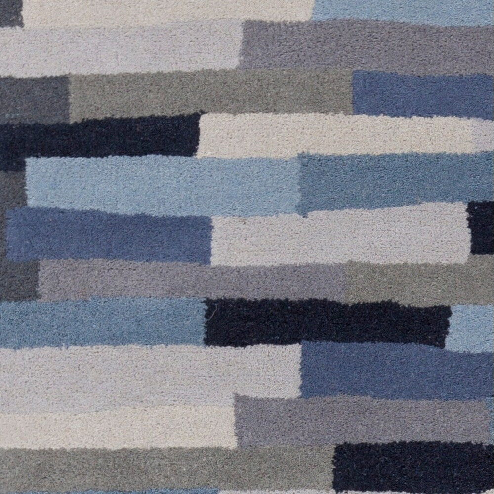 Hand-Tufted Amiyah Geometric Wool Area Rug - 2'6" x 8' Runner
