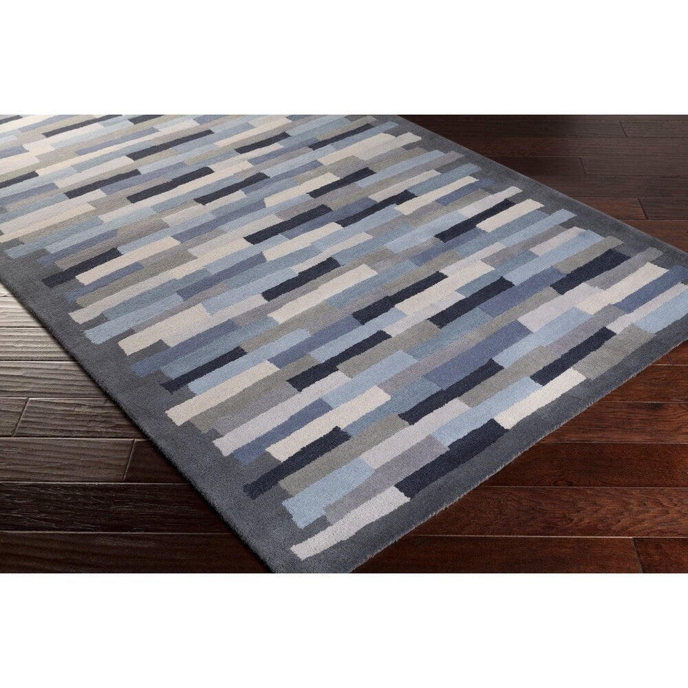 Hand-Tufted Amiyah Geometric Wool Area Rug - 2'6" x 8' Runner