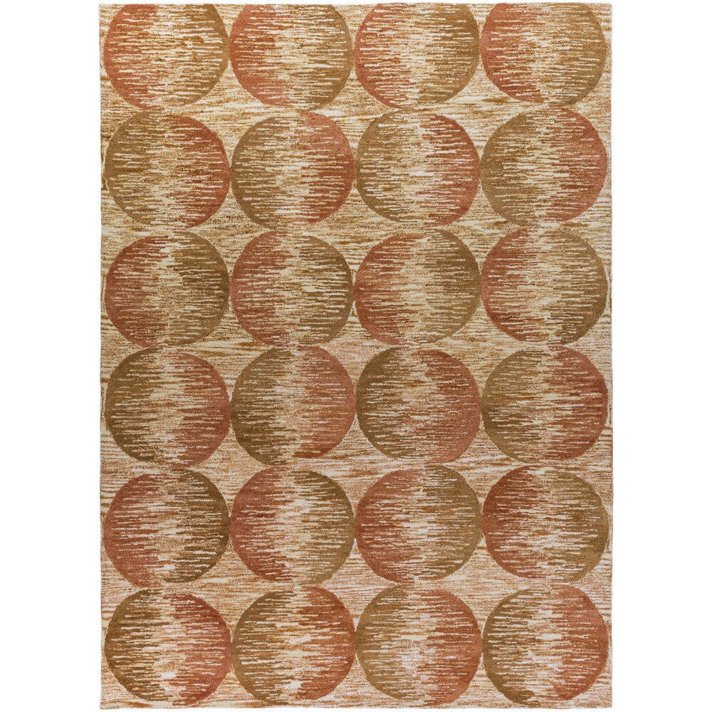 Hand-Tufted Bacup Polka Dots Viscose Area Rug
