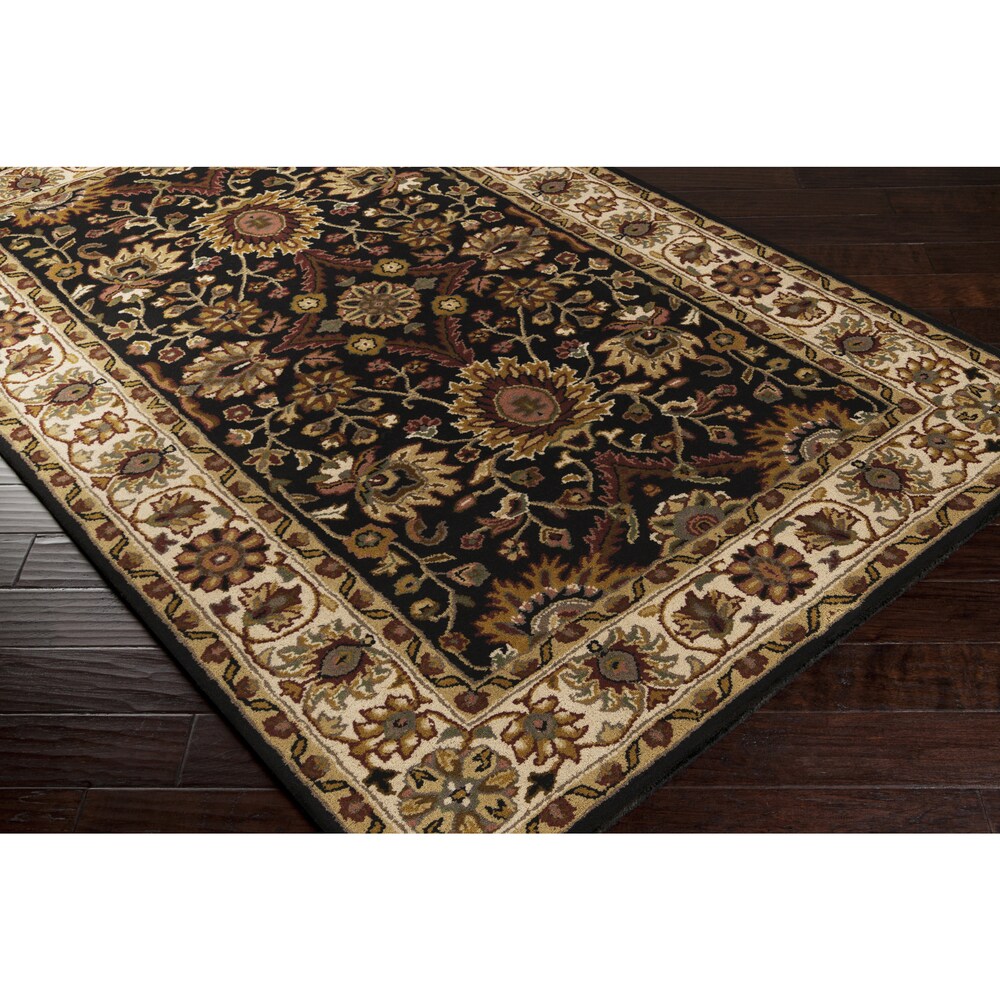Hand-Tufted Brianna Border New Zealand Wool Area Rug - 9' x 13'