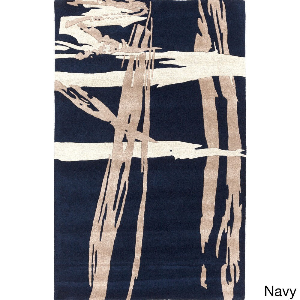 Hand-Tufted Bridget Abstract New Zealand Wool Area Rug