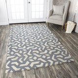 Berlin Collection Grey Geometric Rug