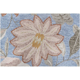 Handmade Delphi Collection Blue/Rust/Ivory Wool Area Rug