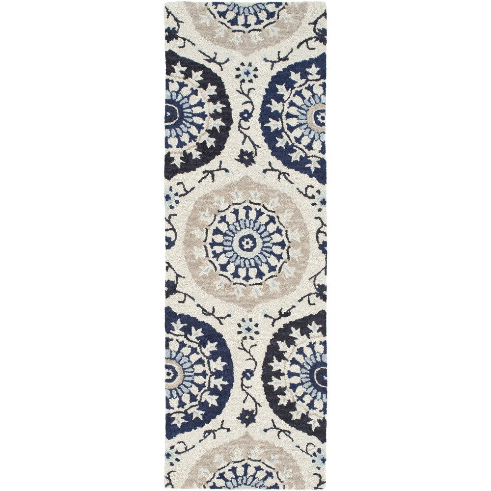 Hand-Tufted Daphne Medallion Wool Area Rug