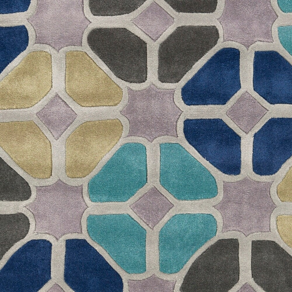 Hand-Tufted Eddleston Geometric Area Rug