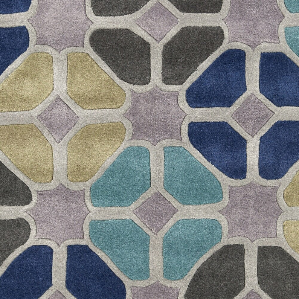Hand-Tufted Eddleston Geometric Area Rug