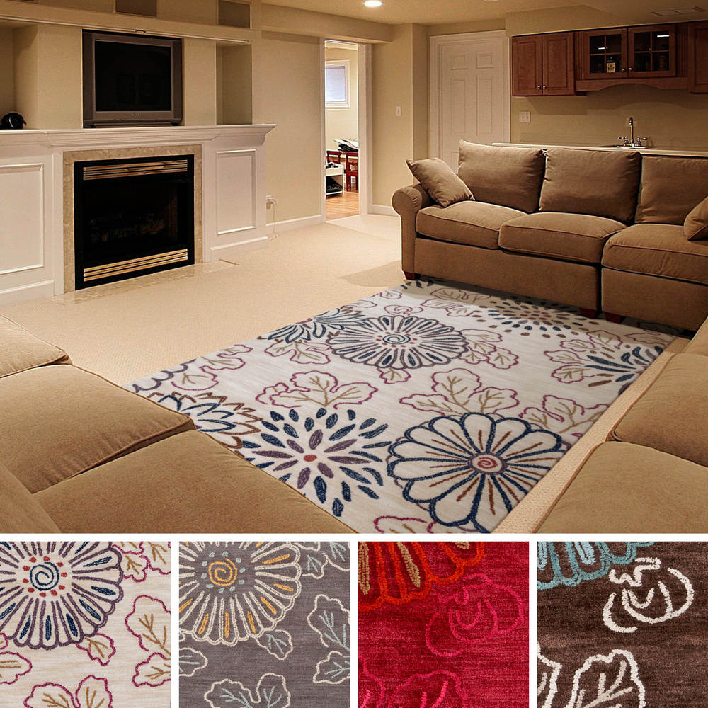 Hand Tufted Erie Transitional Floral Area Rug