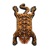 Hand Tufted Hand Made Wool Tiger Novelty Oriental Area Rug Orange - 3' x 5'