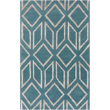 Hand-Tufted Jaclyn Geometric Pattern Viscose Area Rug