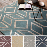 Hand-Tufted Jaclyn Geometric Pattern Viscose Area Rug
