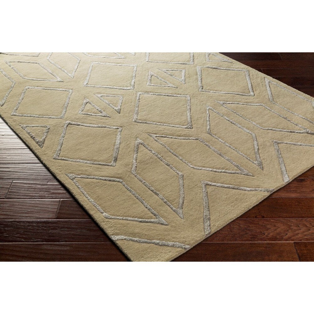 Hand-Tufted Jaclyn Geometric Pattern Viscose Area Rug