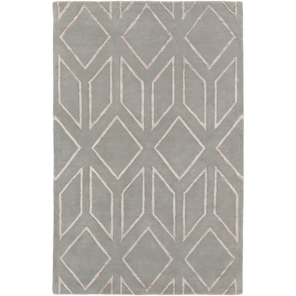 Hand-Tufted Jaclyn Geometric Pattern Viscose Area Rug