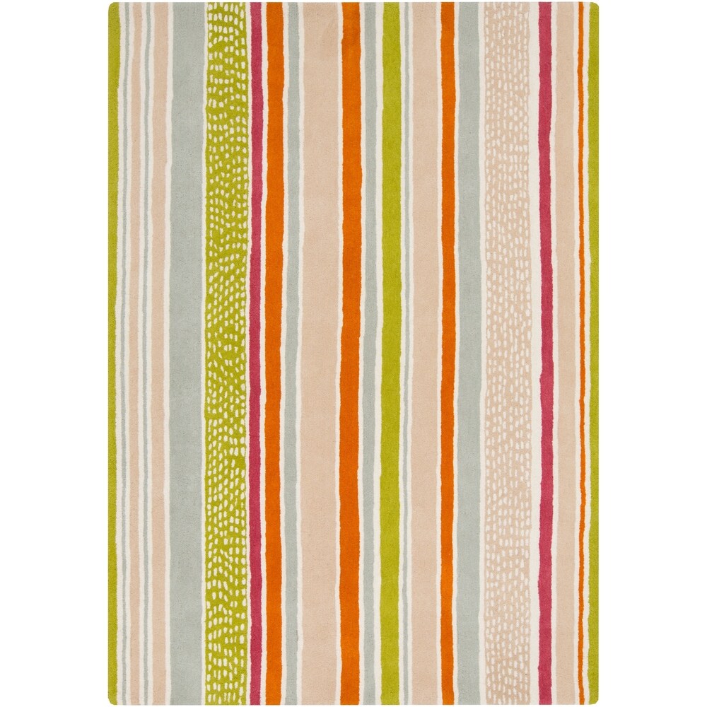 Hand-Tufted Nathan Stripe Wool Area Rug