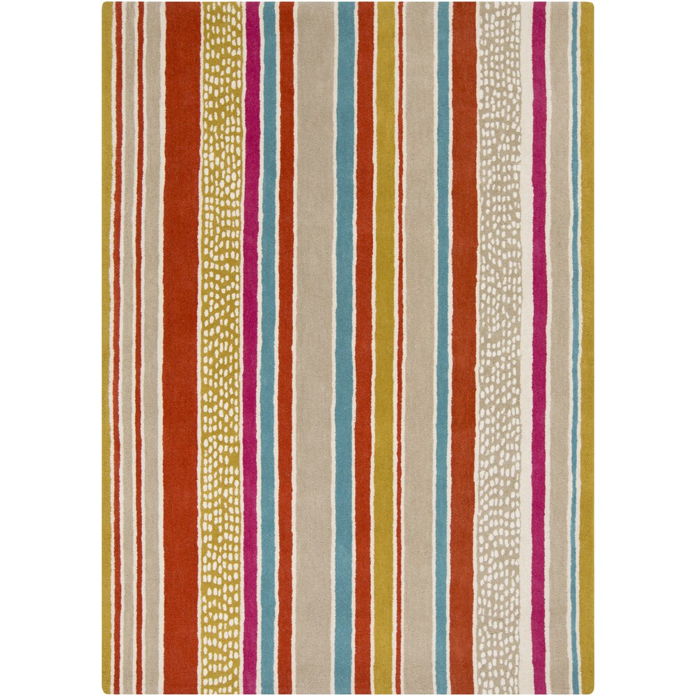 Hand-Tufted Nathan Stripe Wool Area Rug