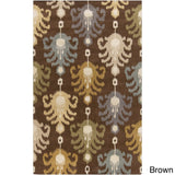Hand-Tufted Ordie Ikat Pattern Wool Area Rug