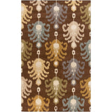 Hand-Tufted Ordie Ikat Pattern Wool Area Rug