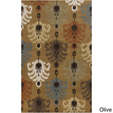 Hand-Tufted Ordie Ikat Pattern Wool Area Rug