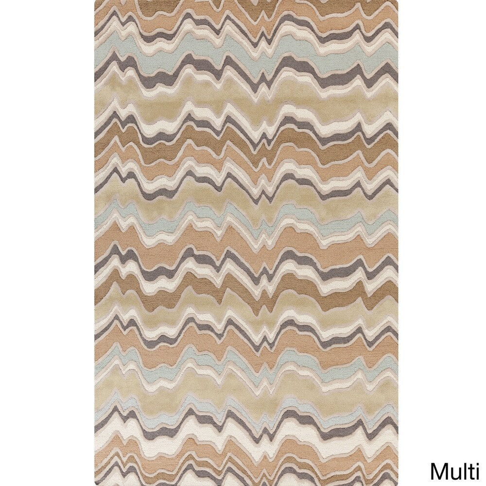 Hand-Tufted Peyton Stripe Pattern Area Rug - 3'3" x 5'3"