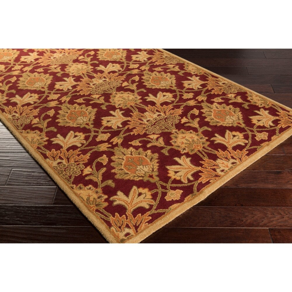 Hand-Tufted Totnes Floral Wool Area Rug - 10' x 14'