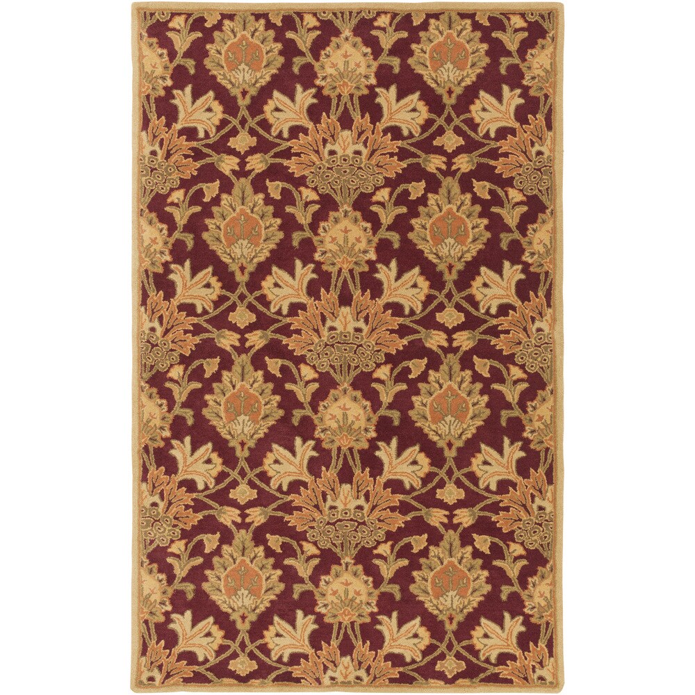 Hand-Tufted Totnes Floral Wool Area Rug - 10' x 14'