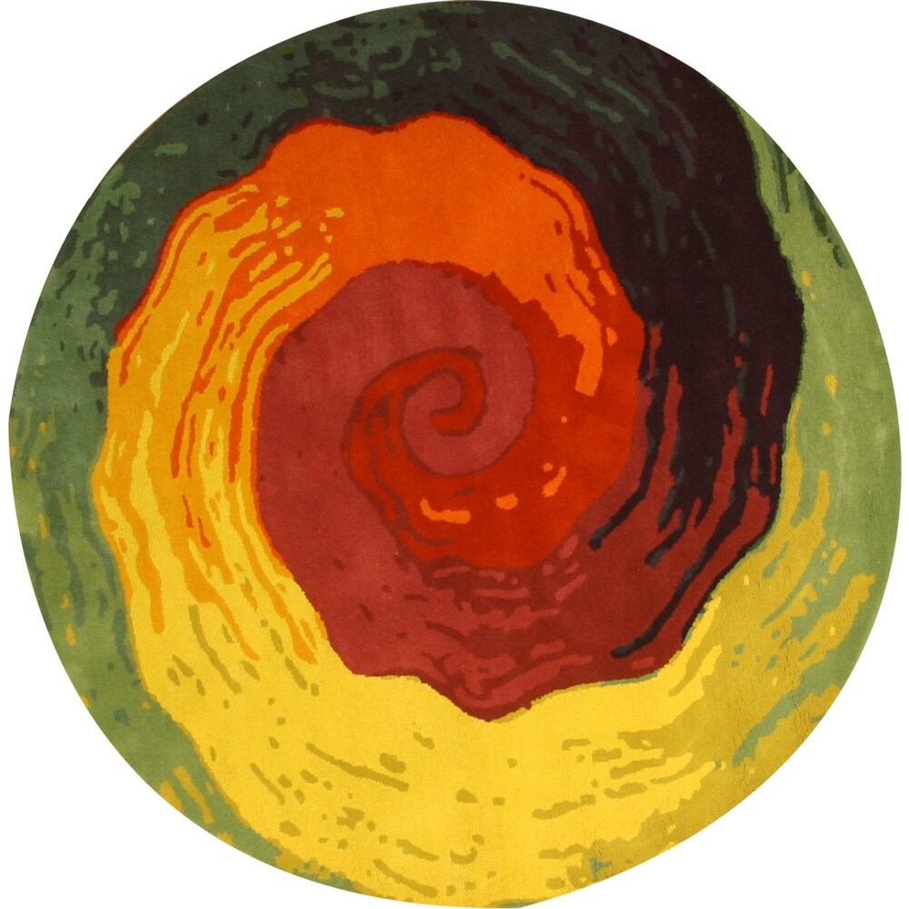 Hand-tufted Wool Contemporary Abstract Cowabunga Area Rug