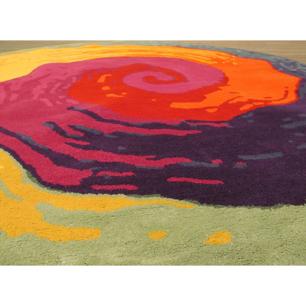 Hand-tufted Wool Contemporary Abstract Cowabunga Area Rug