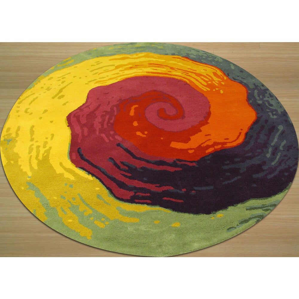 Hand-tufted Wool Contemporary Abstract Cowabunga Area Rug