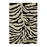 Hand-Tufted Wool Black Transitional Stripe Modern Tufted Rug - Modern Sophistication and Luxurious Comfort - 4' x 6'