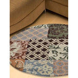 Hand Tufted Wool Round Floral Multicolor