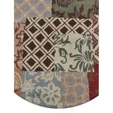 Hand Tufted Wool Round Floral Multicolor